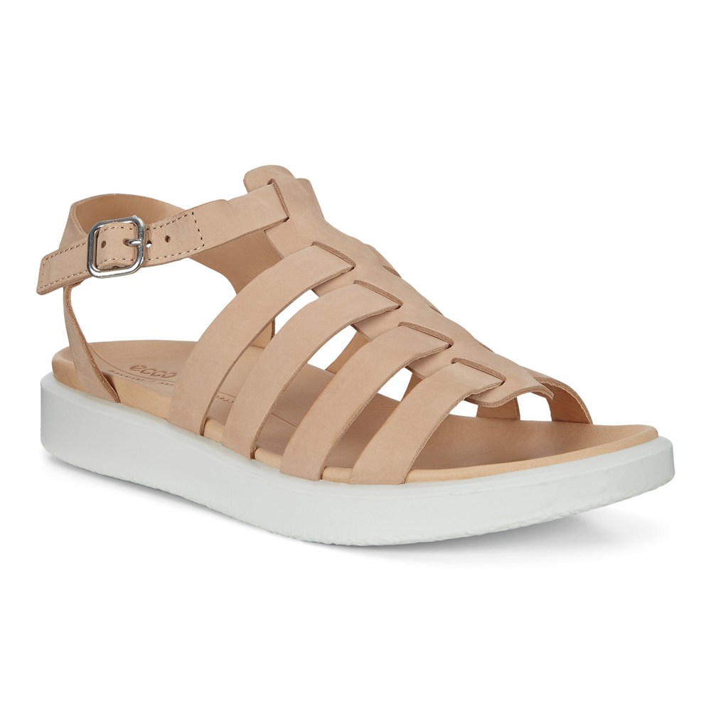 Sandalias Mujer - ECCO Flowt Lx Flat - Beige - BEG415263